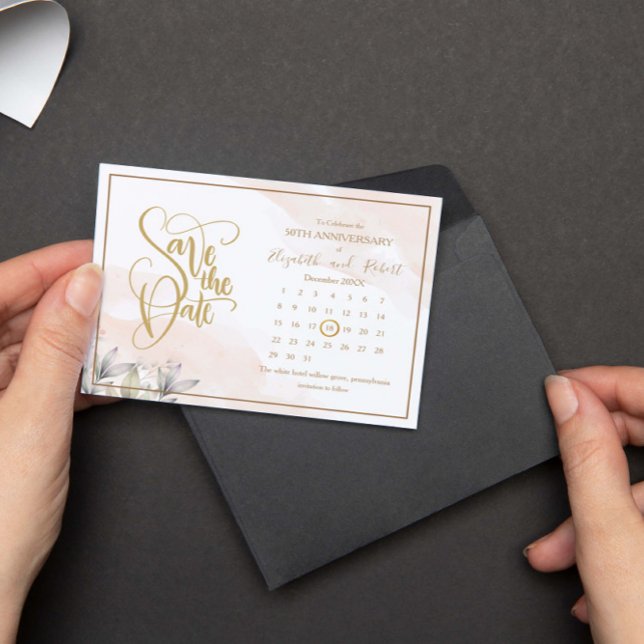 Postal De Anuncios Sale del 50 aniversario verde de la fecha (Subido por el creador)