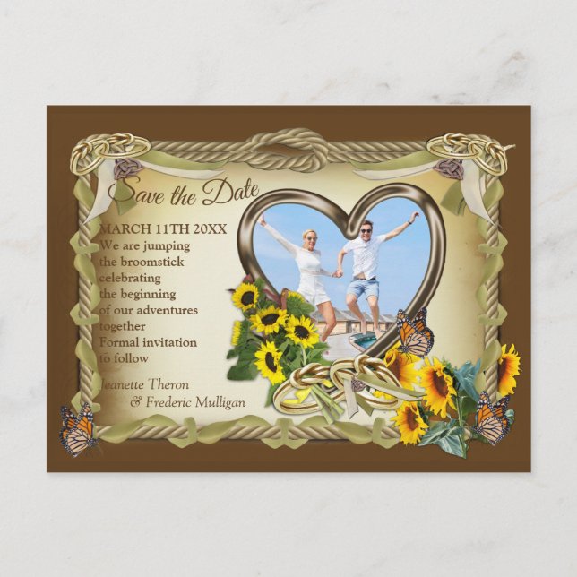 Postal De Anuncios Saltar la barra de herramientas - Guardar la fecha (Anverso)