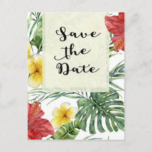 Postal De Anuncios Saltos tropicales botánicos Floral Aloha Guardar f
