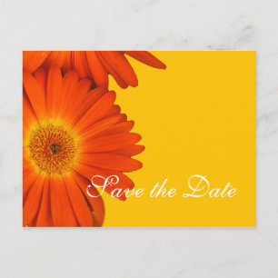 Postal De Anuncios salva la fecha, flores de grisú gerbera