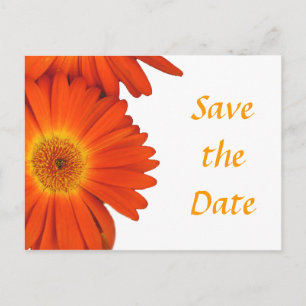 Postal De Anuncios salva la fecha, flores de grisú gerbera