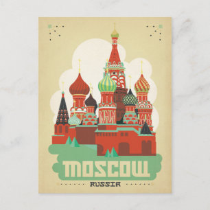 Postal De Anuncios Salva la Fecha   Moscú, Rusia