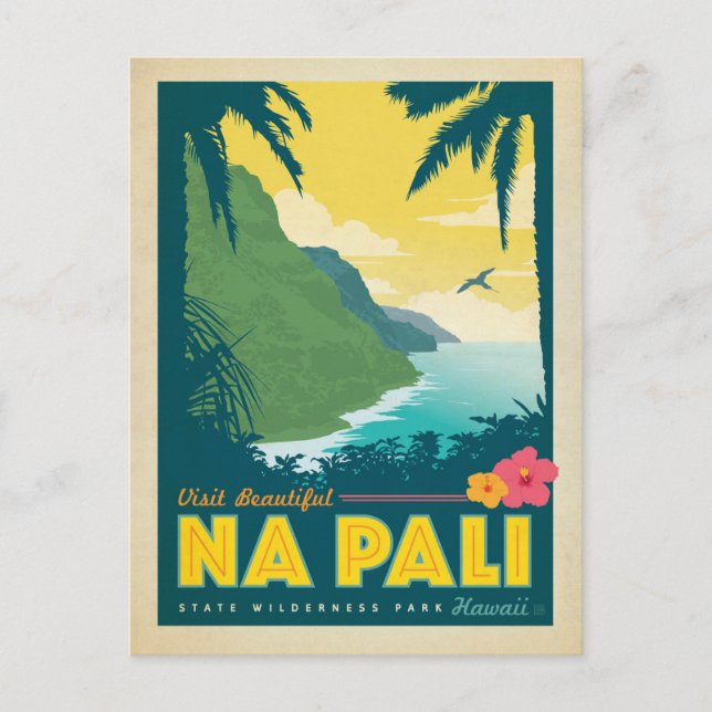 Postal De Anuncios Salva la Fecha - Na Pali, Hawaii (Anverso)