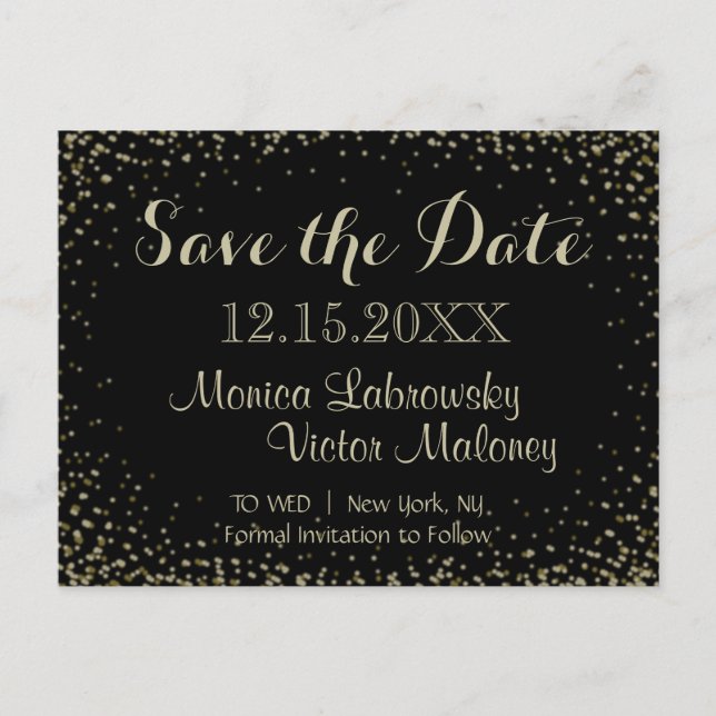 Postal De Anuncios Salva la Fecha | Noche Estrellada (Anverso)