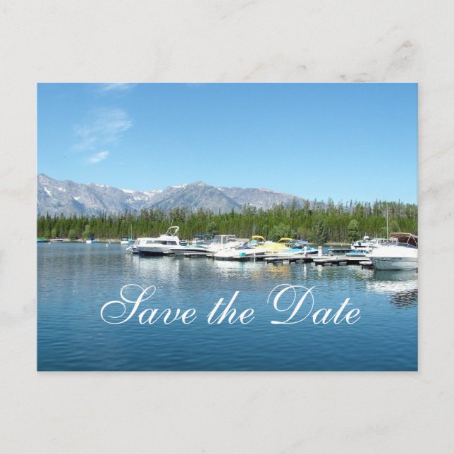 Postal De Anuncios Salva la fecha, Parque Nacional del Gran Tetón. (Anverso)