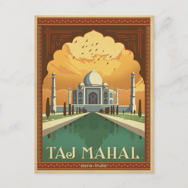 Postal De Anuncios Salva la Fecha | Taj Mahal, India (Anverso)