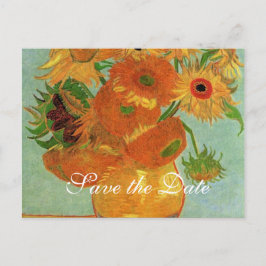 Postal De Anuncios salva la fecha, van Gogh girasoles