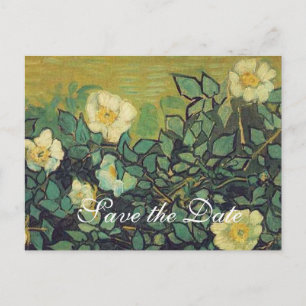 Postal De Anuncios salva la fecha, van Gogh rosas silvestres