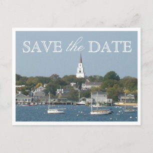 Postal De Anuncios Salvar el Puerto Tranquil Boda de Date Nantucket