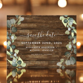 Postal De Anuncios Salvar la fecha de la vegetación eucaliptus