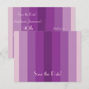 Postal De Anuncios Salvar la fiesta de cumpleaños 90, bandas moradas