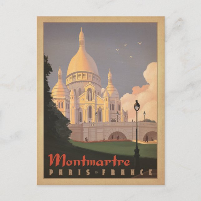Postal De Anuncios Salve la Fecha | Montmartre - París, Francia (Anverso)