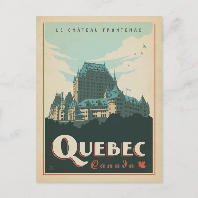 Postal De Anuncios Salve la Fecha | Quebec, Canadá (Anverso)