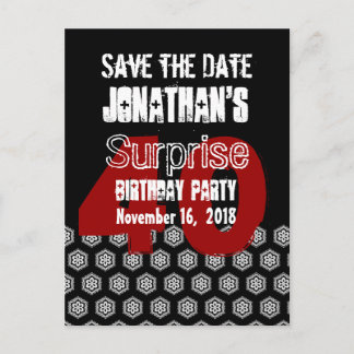Postal De Anuncios Salven la fecha 40 de la SORPRESA fiesta de cumple