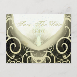 Postal De Anuncios Salven la fecha - Tan Cala Lily con aves azules