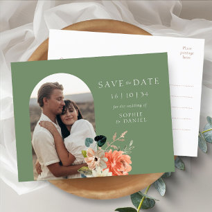 Postal De Anuncios Salvia   Floral Boho Arch Wedding Save The Date