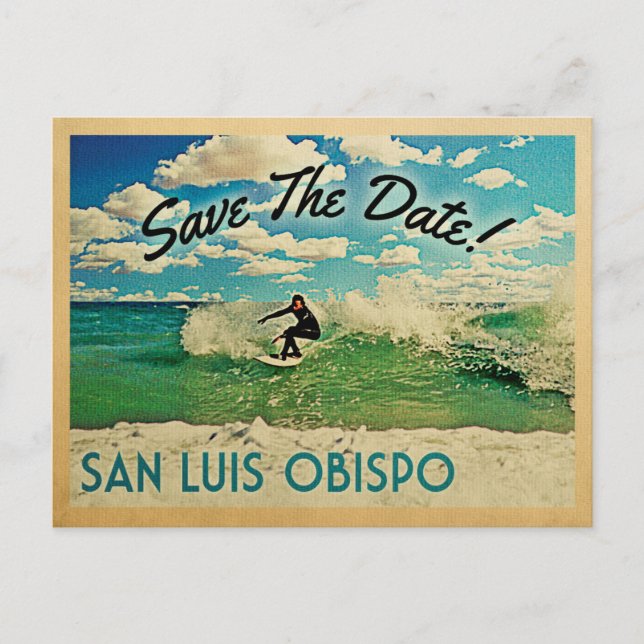 Postal De Anuncios San Luis Obispo Salva La Fecha Para El Surfing De  (Anverso)
