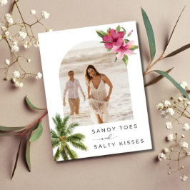 Postal De Anuncios Sandy Toes Beach Wedding Photo Save the Date