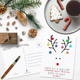 Postal De Anuncios ¡Santa Tiene Una Nueva Parada! Festividad moderna 