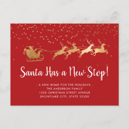 Postal De Anuncios Santa Tiene una Nueva Parada Reno de Navidad en Mo