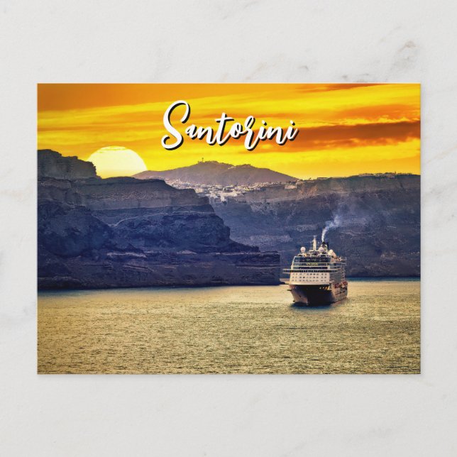 Postal De Anuncios Santorini (Anverso)