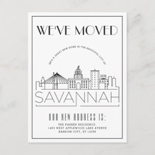 Postal De Anuncios Savannah Modern Deco   Cambio de dirección