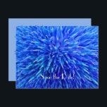 Postal De Anuncios Save the Date 90th Birthday Party, Blue Abstract<br><div class="desc">Un diseño abstracto floral azul decora esta elegante postal "Save the Date"; el texto es blanco. El fondo es azul claro con texto azul oscuro. ¡Muy elegante! Puede cambiar fácilmente el nombre,  edad,  fecha,  ubicación,  etc. Todos los derechos reservados © 2017 Alan & Marcia Socolik.</div>