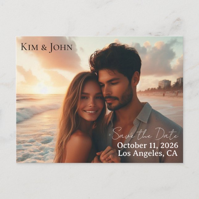 Postal De Anuncios Save the Date Announcement Postcard (Anverso)