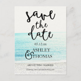 Postal De Anuncios Save the Date beach photography typography boda