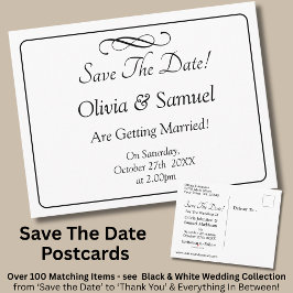 Postal De Anuncios Save The Date -Black & White with Infinity Scroll 