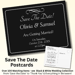Postal De Anuncios Save The Date -Black & White with Infinity Scroll 