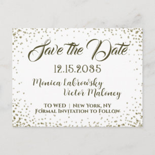 Postal De Anuncios Save the Date Confeti