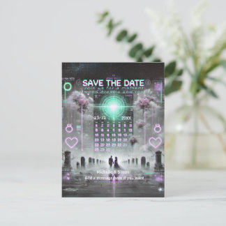 Postal De Anuncios 💌 "Save the Date: Eternal Glitch Boda" 💌