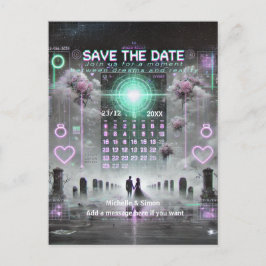 Postal De Anuncios 💌 "Save the Date: Eternal Glitch Boda" 💌