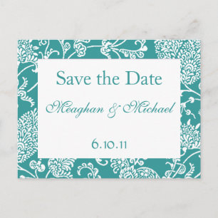 Postal De Anuncios Save the Date personalizable de Paisley