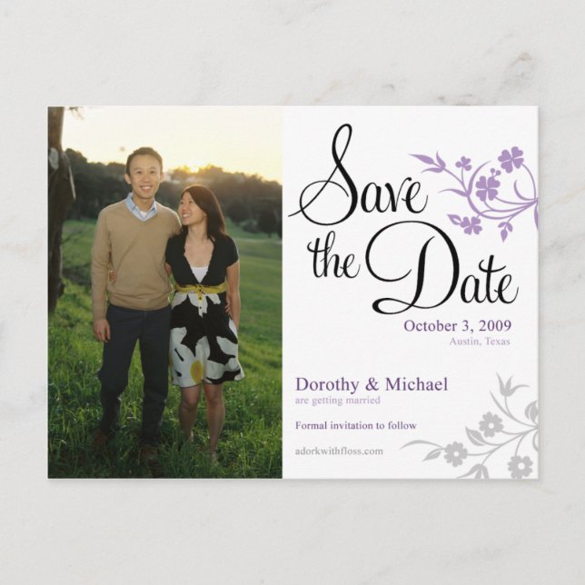 Postal De Anuncios savethedate (Anverso)
