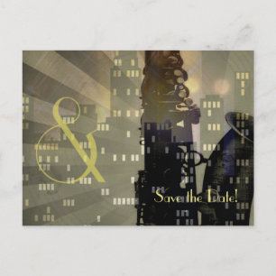 Postal De Anuncios Saxofón de la Ciudad del Horizonte de la Era del J