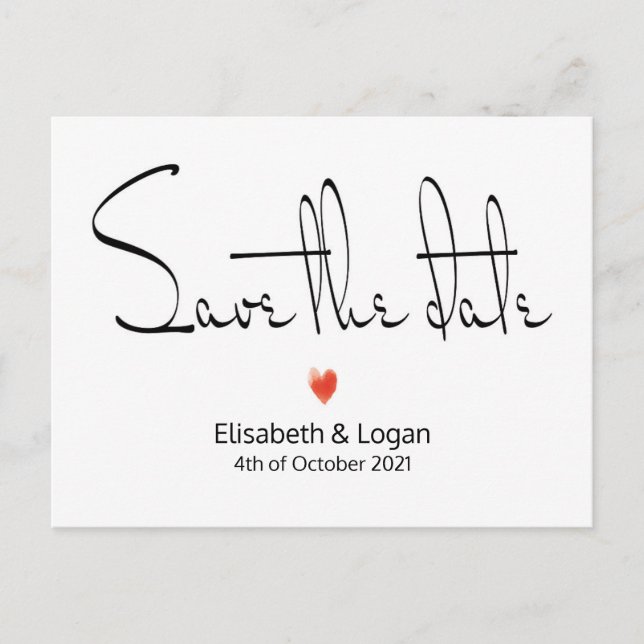 Postal De Anuncios Schlichte, schicke Save the date Karte (Anverso)