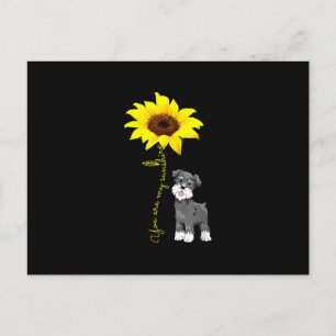 Postal De Anuncios Schnauzer Es Mi Sol Sunflower Schnauzer Mamá