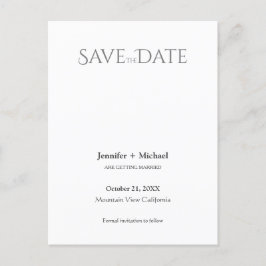 Postal De Anuncios Script de caligrafía Minimalista de matrimonio bod