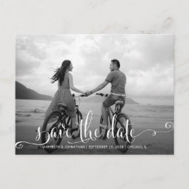 Postal De Anuncios Script Moderno Guardar La Postcarta De La Foto De