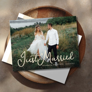 Postal De Anuncios Secuencia de recién casados informal Foto