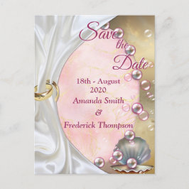 Postal De Anuncios Seda de marfil, encaje de oro y perlas y mármol