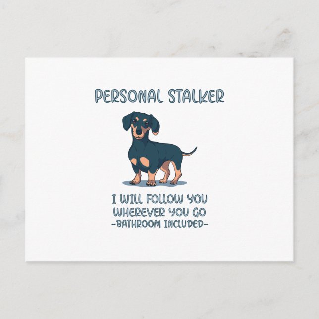 Postal De Anuncios Seguidor Personal Dachshund (Anverso)