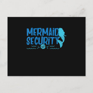Postal De Anuncios Seguridad de Sirena - Regalo Divertido de Natación