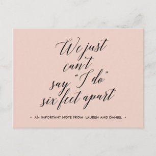 Postal De Anuncios Seis pies de distancia Cambio de planes pospuesto 