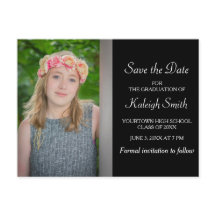 Sencilla graduación negra: salven la fecha