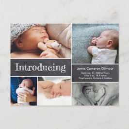 Postal De Anuncios Sencilla presentación de pizarra con múltiples fot