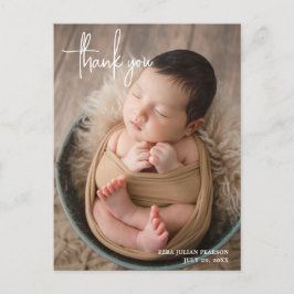 Postal De Anuncios Sencilla y elegante escritura moderna Foto Gracias