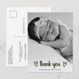 Postal De Anuncios Sencillo Corazón Gracias Foto Cute Nacimiento